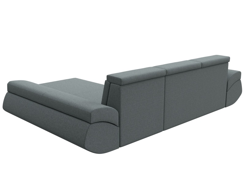 Диван угловой Лига-032 правый угол, Рогожка, Амур 07 серый