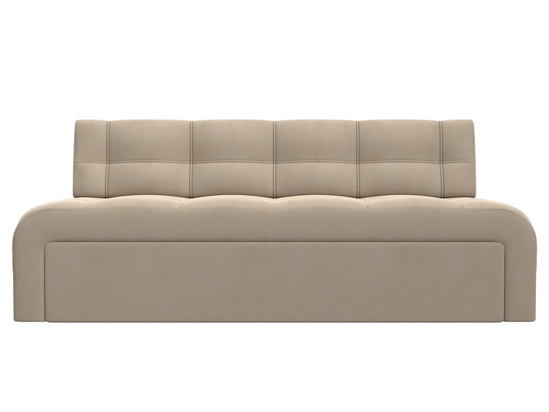 Диван кухонный прямой Люксор, Велюр, SEVEN 729 бежевый