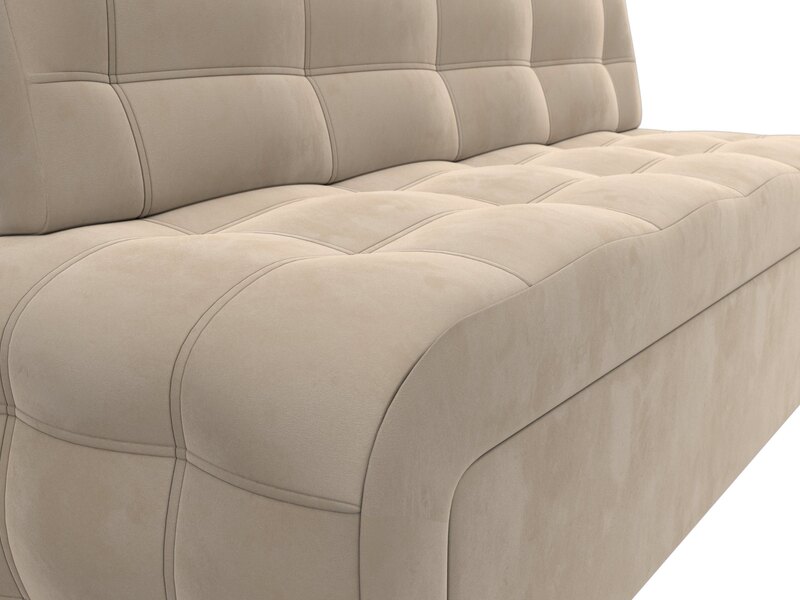 Диван кухонный прямой Люксор, Велюр, SEVEN 729 бежевый