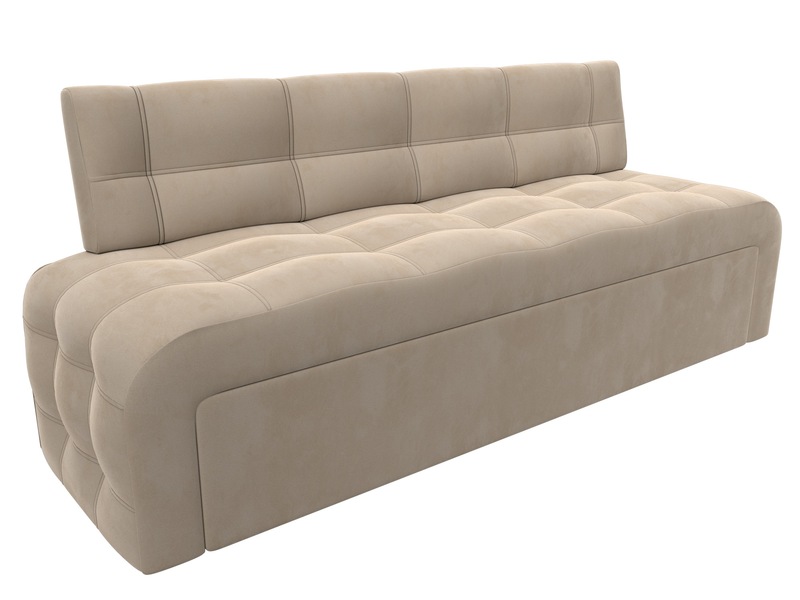 Диван кухонный прямой Люксор, Велюр, SEVEN 729 бежевый