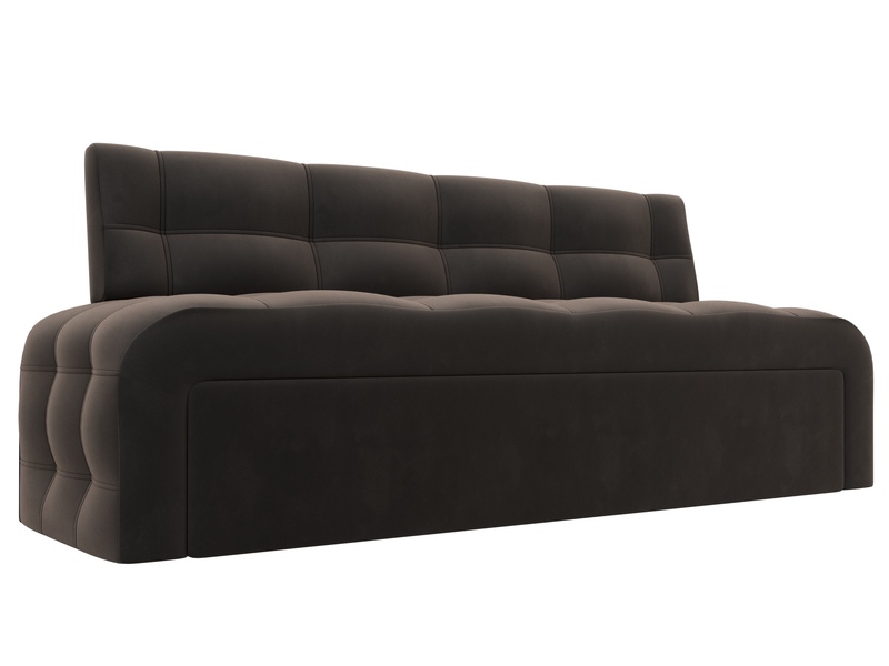 Диван кухонный прямой Люксор, Велюр, SEVEN 727 коричневый
