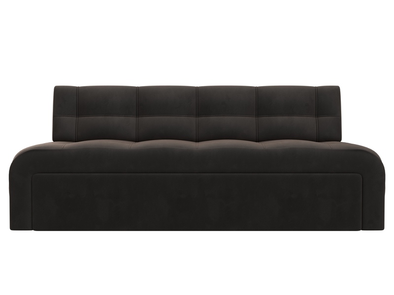 Диван кухонный прямой Люксор, Велюр, SEVEN 727 коричневый