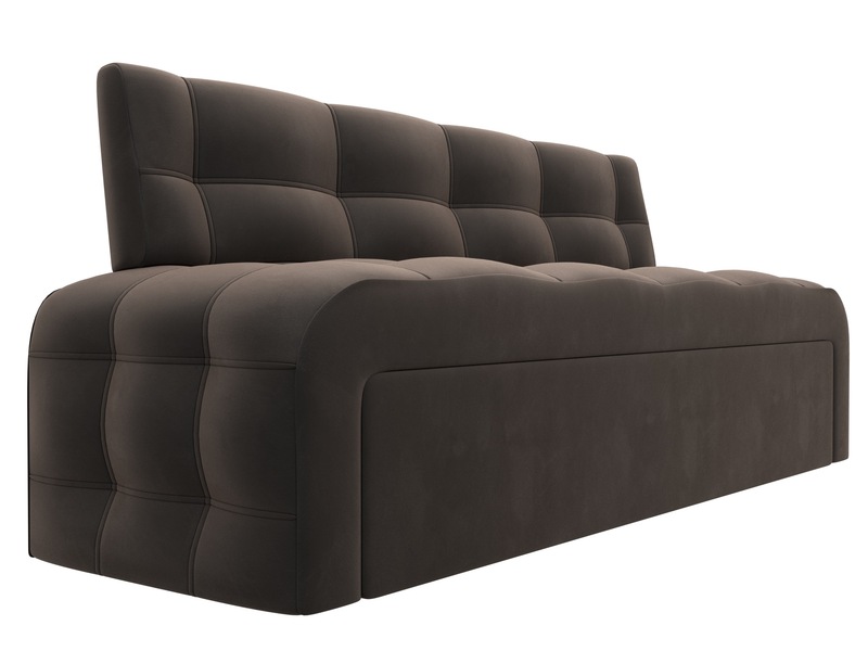 Диван кухонный прямой Люксор, Велюр, SEVEN 727 коричневый