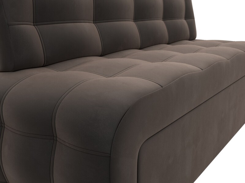 Диван кухонный прямой Люксор, Велюр, SEVEN 727 коричневый