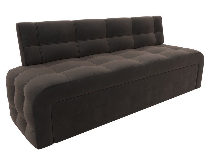 Диван кухонный прямой Люксор, Велюр, SEVEN 727 коричневый