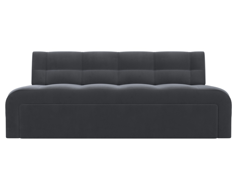 Диван кухонный прямой Люксор, Велюр, SEVEN 17 серый