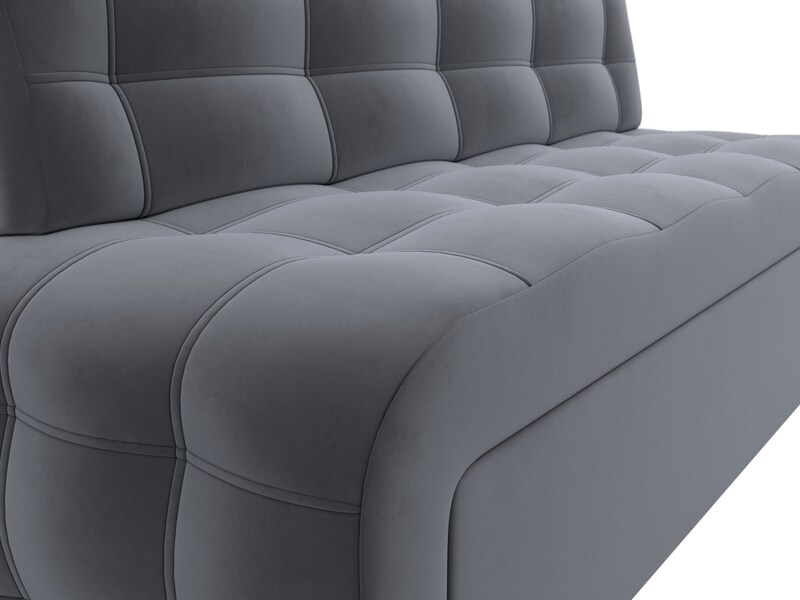 Диван кухонный прямой Люксор, Велюр, SEVEN 17 серый