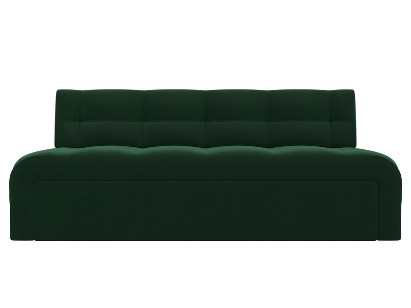Диван кухонный прямой Люксор, Велюр, SEVEN 626 зеленый