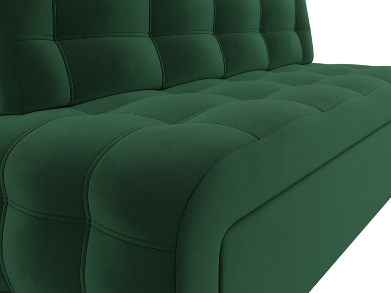 Диван кухонный прямой Люксор, Велюр, SEVEN 626 зеленый