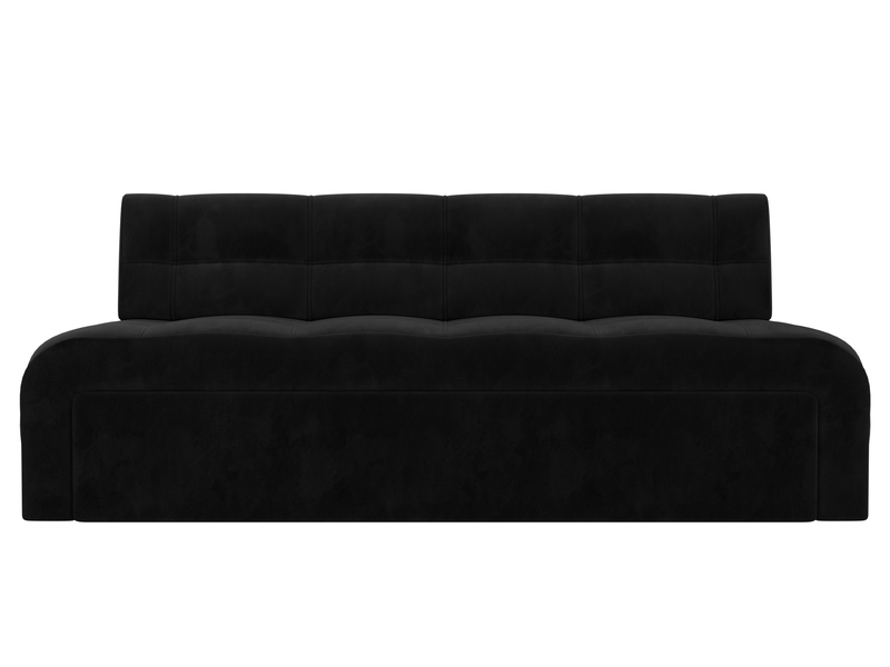 Диван кухонный прямой Люксор, Велюр, SEVEN 35 черный