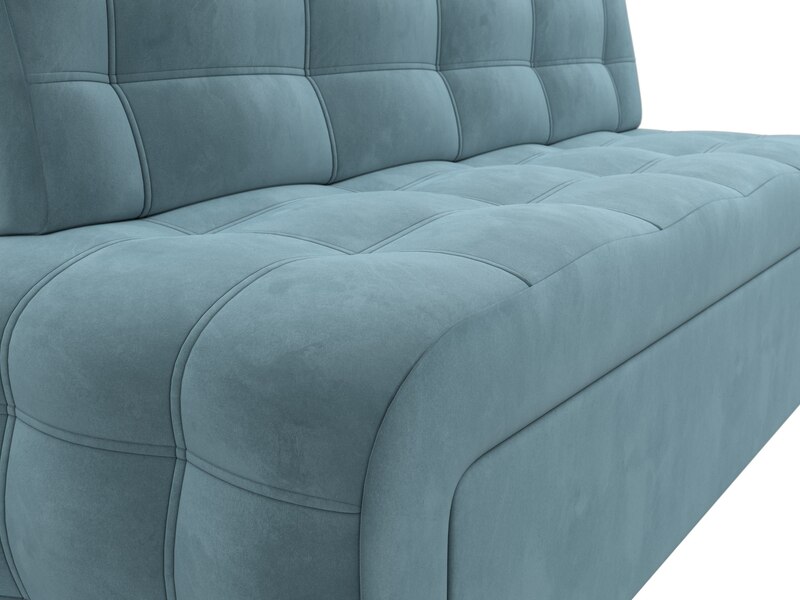 Диван кухонный прямой Люксор, Велюр, SEVEN 113 бирюзовый