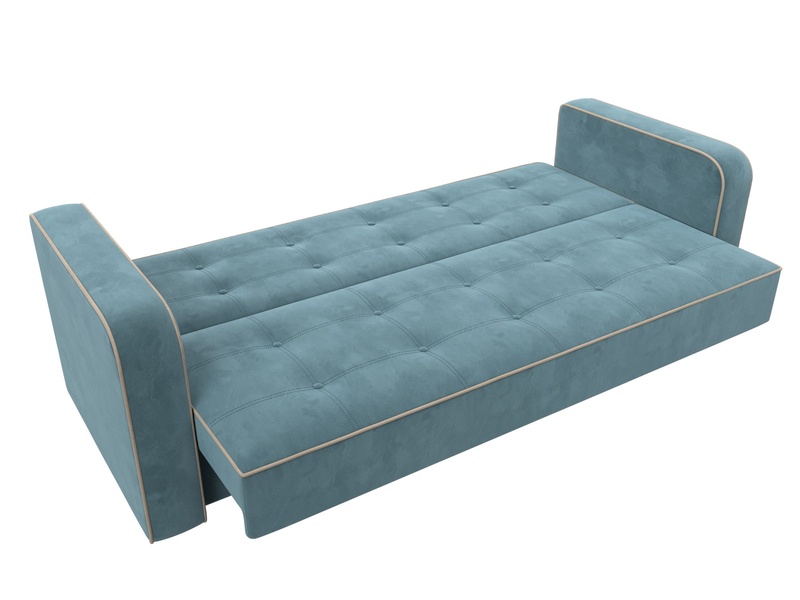 Диван-книжка Тур, Велюр, Seven 113 бирюзовый;Seven 729 бежевый