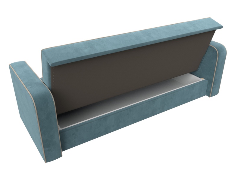 Диван-книжка Тур, Велюр, Seven 113 бирюзовый;Seven 729 бежевый