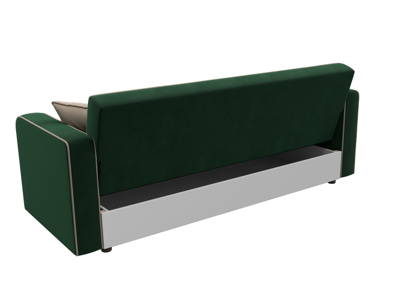 Диван-книжка Тур, Велюр, Seven 626 зеленый;Seven 729 бежевый