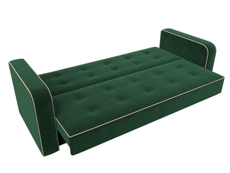 Диван-книжка Тур, Велюр, Seven 626 зеленый;Seven 729 бежевый