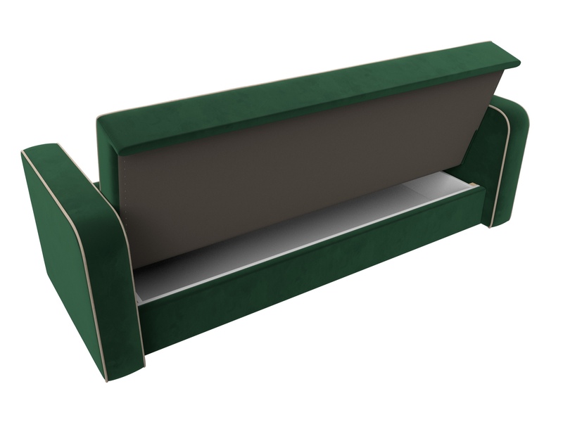 Диван-книжка Тур, Велюр, Seven 626 зеленый;Seven 729 бежевый