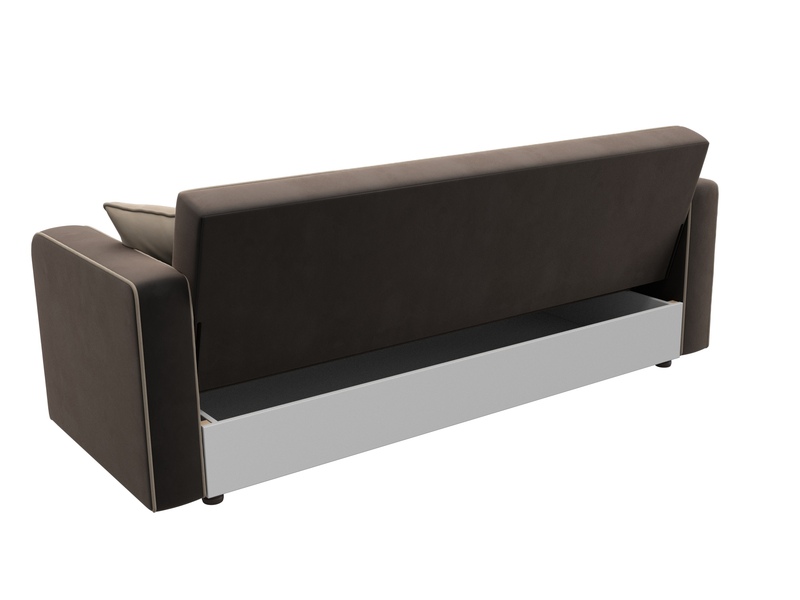 Диван-книжка Тур, Велюр, Seven 727 коричневый;Seven 729 бежевый