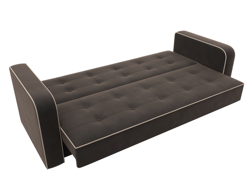 Диван-книжка Тур, Велюр, Seven 727 коричневый;Seven 729 бежевый