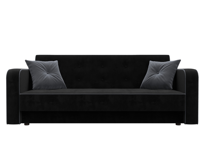 Диван-книжка Тур, Велюр, Seven 35 черный;Seven 17 серый