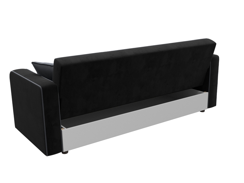 Диван-книжка Тур, Велюр, Seven 35 черный;Seven 17 серый