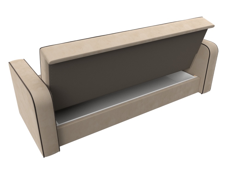 Диван-книжка Тур, Велюр, Seven 729 бежевый;Seven 727 коричневый