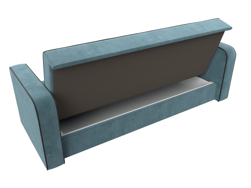 Диван-книжка Тур, Велюр, Seven 113 бирюзовый;Seven 727 коричневый