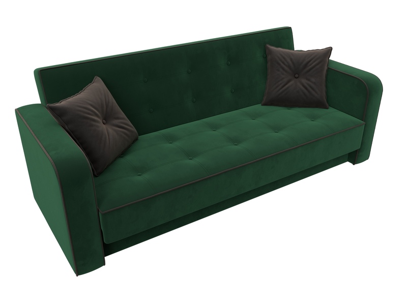 Диван-книжка Тур, Велюр, Seven 626 зеленый;Seven 727 коричневый