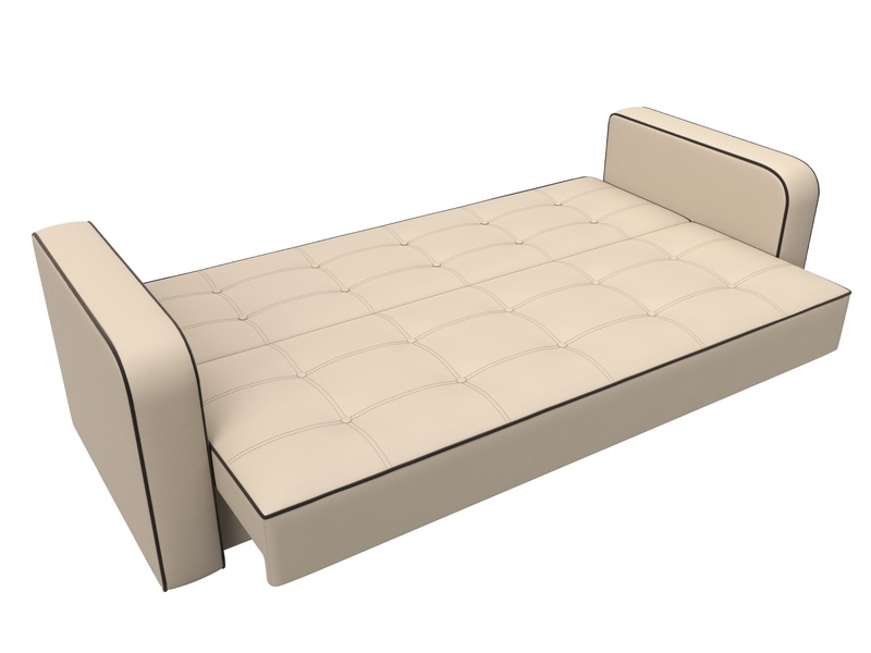 Диван-книжка Тур, Экокожа;Велюр, Бежевый;Коричневый