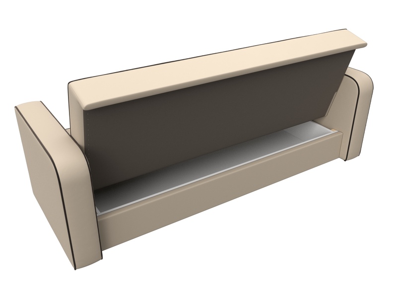 Диван-книжка Тур, Экокожа;Велюр, Бежевый;Коричневый