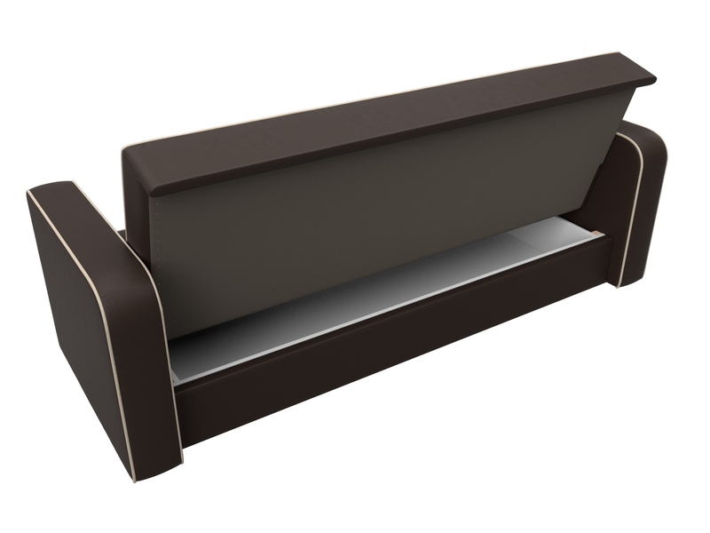 Диван-книжка Тур, Экокожа;Велюр, Коричневый;Бежевый