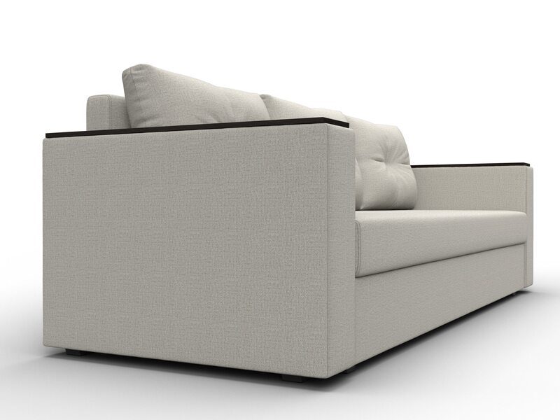 Диван прямой Атланта без стола, Рогожка, Амур 02 бежевый