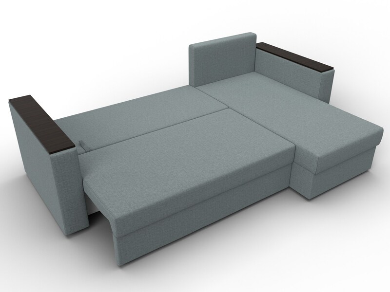 Диван угловой Атланта без стола универсальный угол, Рогожка, Амур 07 серый