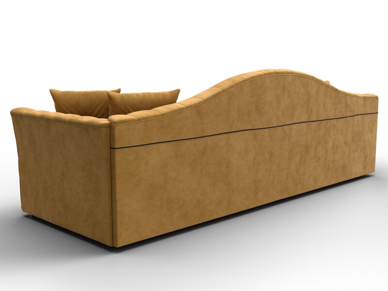 Диван прямой Артис, Велюр, BRUT 10 желтый