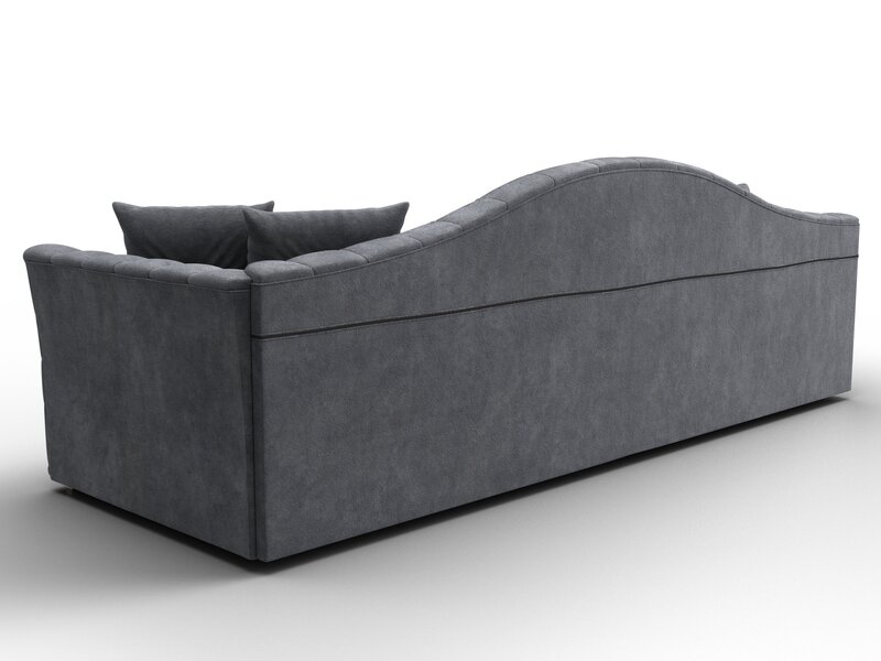 Диван прямой Артис, Велюр, BRUT 16 темно-серый