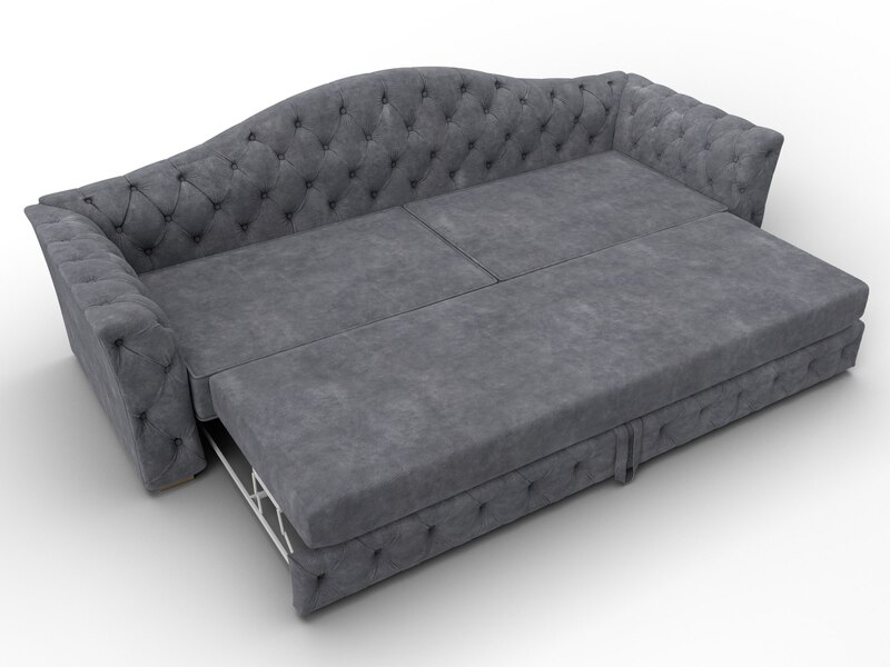 Диван прямой Артис, Велюр, BRUT 16 темно-серый