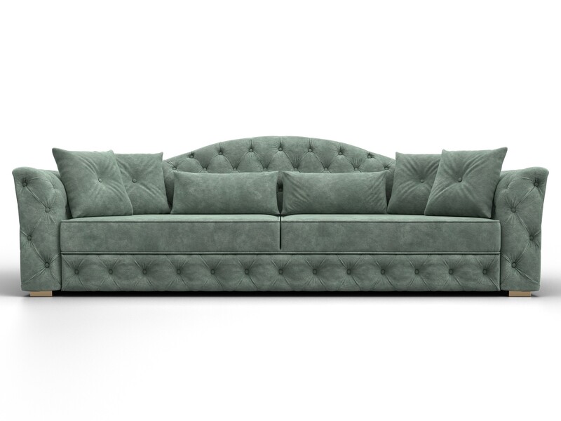 Диван прямой Артис, Велюр, BRUT 08 зеленый