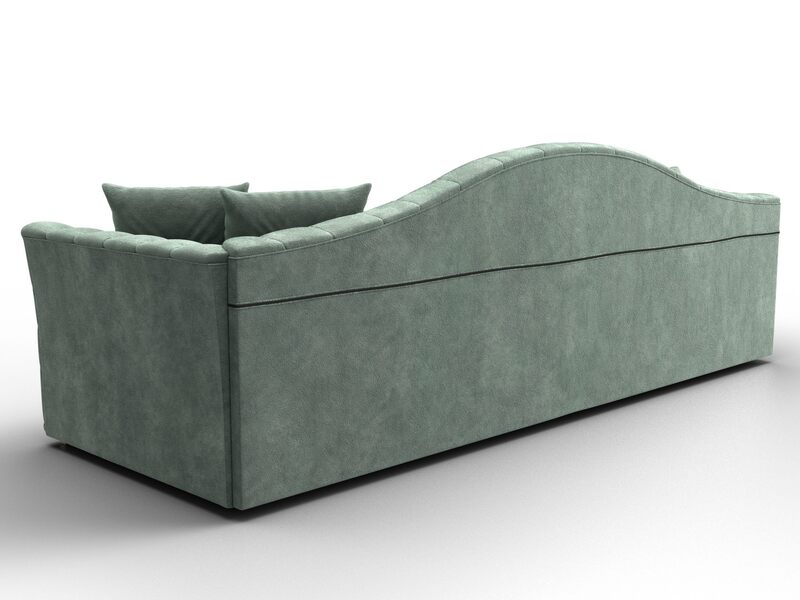 Диван прямой Артис, Велюр, BRUT 08 зеленый