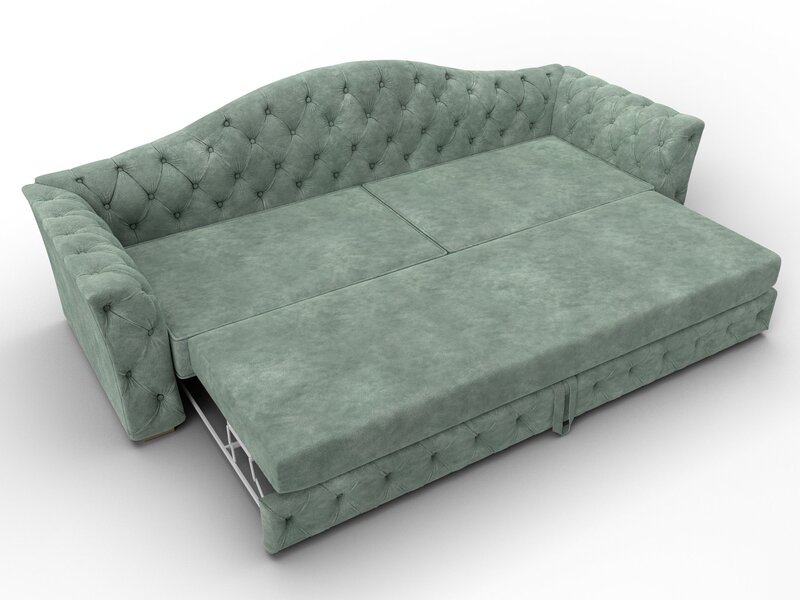 Диван прямой Артис, Велюр, BRUT 08 зеленый