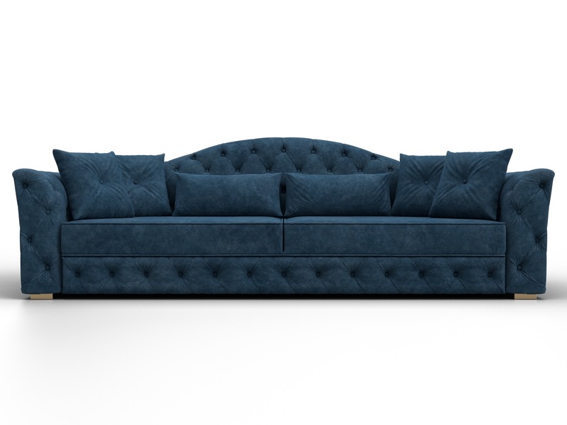 Диван прямой Артис, Велюр, BRUT 11 синий