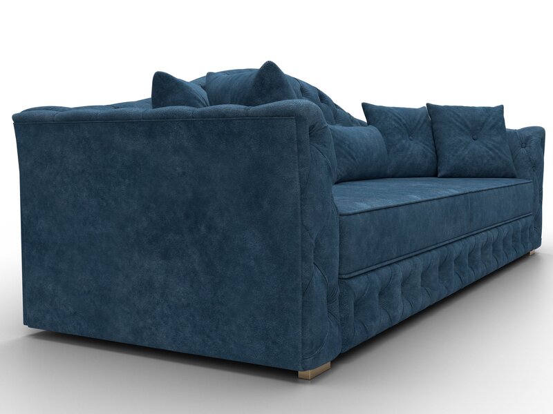 Диван прямой Артис, Велюр, BRUT 11 синий