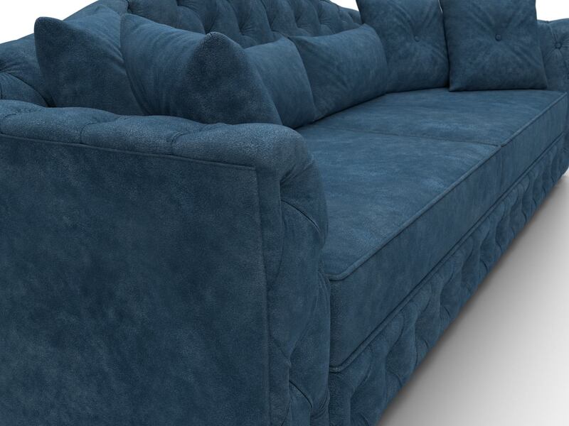 Диван прямой Артис, Велюр, BRUT 11 синий