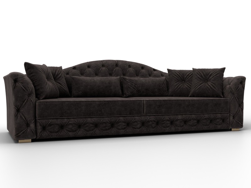 Диван прямой Артис, Велюр, BRUT 17 коричневый