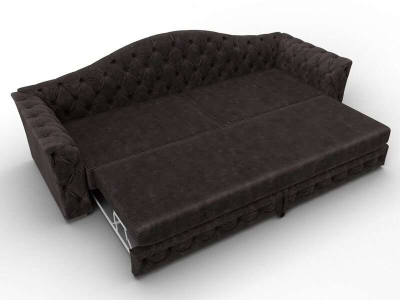 Диван прямой Артис, Велюр, BRUT 17 коричневый