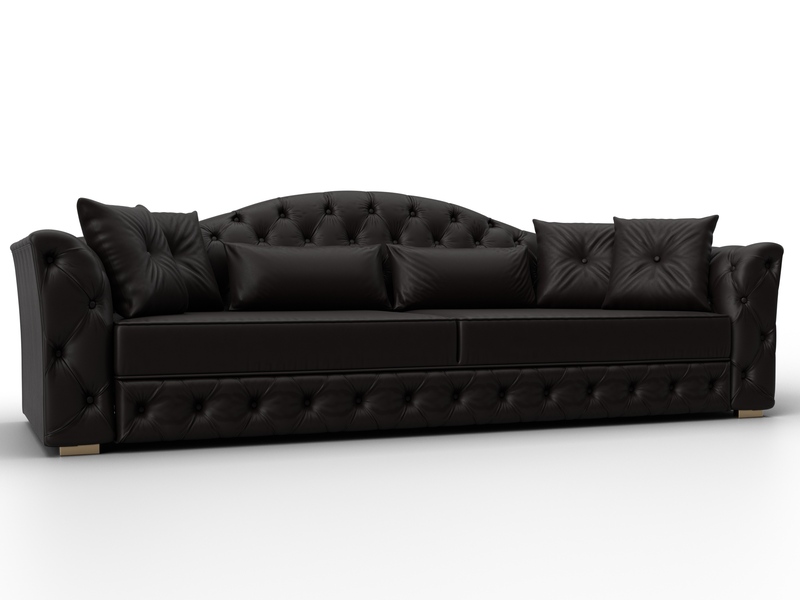 Диван прямой Артис, Экокожа, GRIFON 12 коричневый