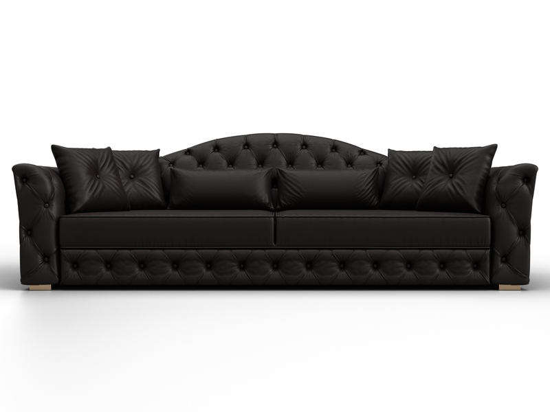 Диван прямой Артис, Экокожа, GRIFON 12 коричневый