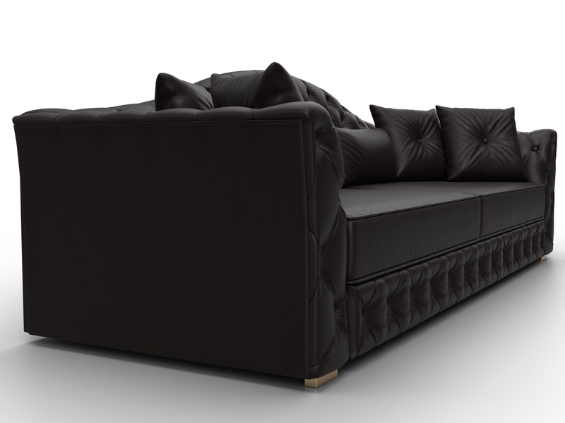 Диван прямой Артис, Экокожа, GRIFON 12 коричневый