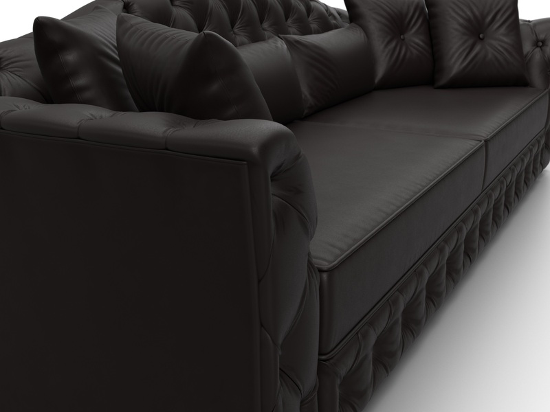 Диван прямой Артис, Экокожа, GRIFON 12 коричневый