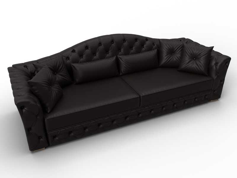 Диван прямой Артис, Экокожа, GRIFON 12 коричневый