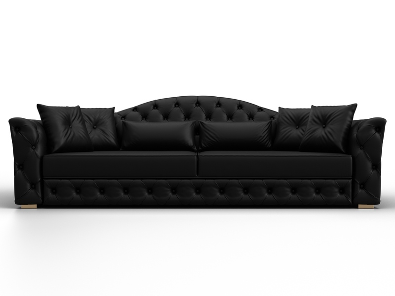 Диван прямой Артис, Экокожа, GRIFON 18 черный