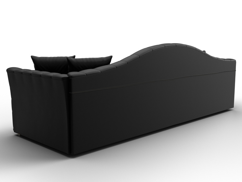 Диван прямой Артис, Экокожа, GRIFON 18 черный